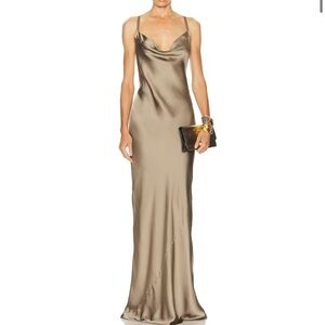 Norma Kamali Cross Back Bias Gown